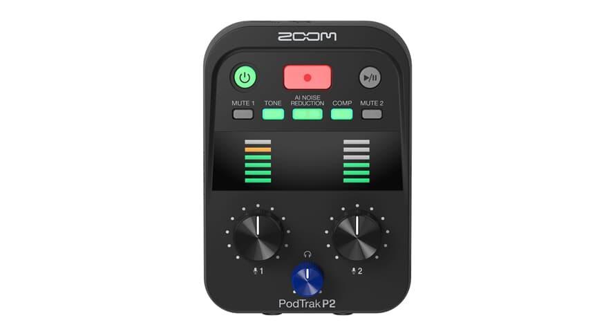 Zoom Podtrak P2 Podcast Recorder for USB Mics - Andertons Music Co